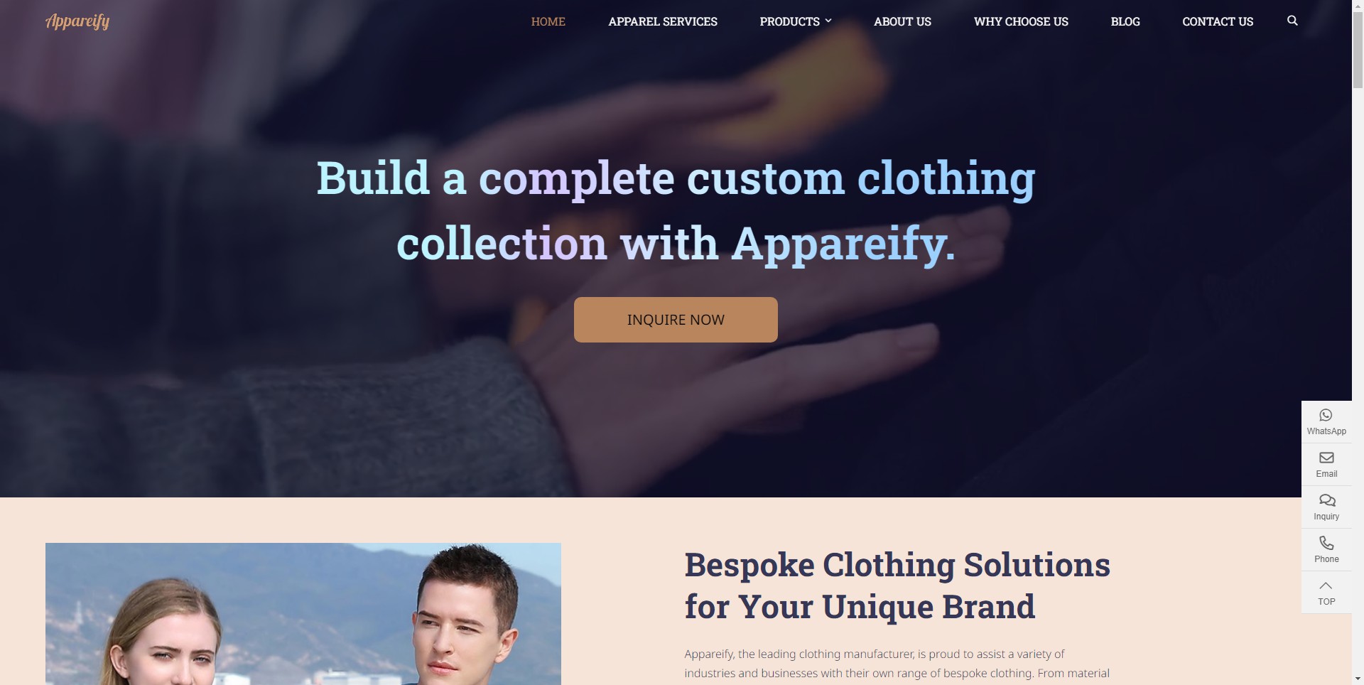 DEMO20 Clothing Manufacturing Foreign Trade Enterprise B2B Template